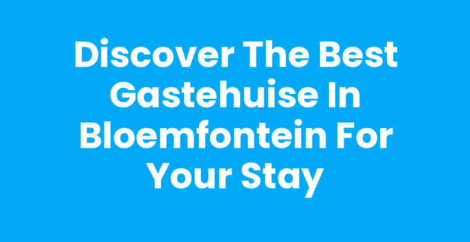 Cozy Gastehuise in Bloemfontein inviting travelers for a stay.