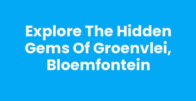 Serene view of Groenvlei, Bloemfontein showcasing natural beauty and tranquility.