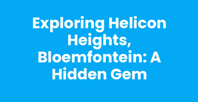 Beautiful landscape view of Helicon Heights, Bloemfontein