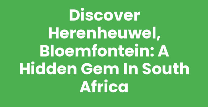 A scenic view of Herenheuwel, Bloemfontein showcasing its beautiful community.