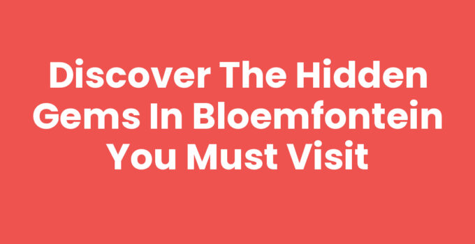 Explore the Hidden Gems in Bloemfontein with this stunning view.