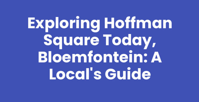 Hoffman Square today, Bloemfontein with vibrant green spaces and community activities.