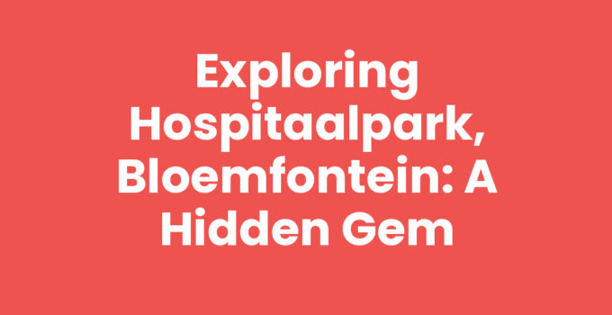 A serene view of Hospitaalpark, Bloemfontein showcasing lush greenery.