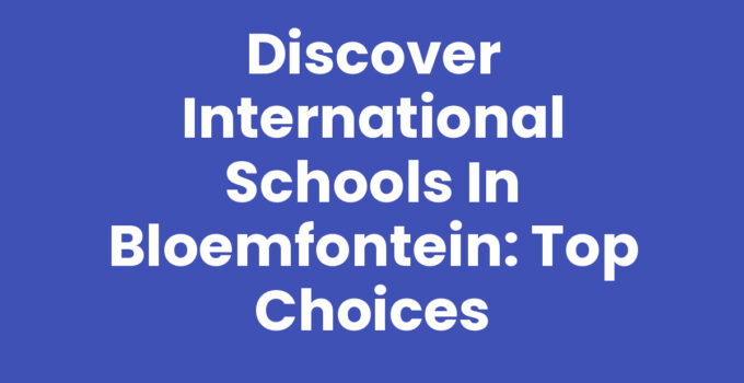 Aerial view of International Schools in Bloemfontein.