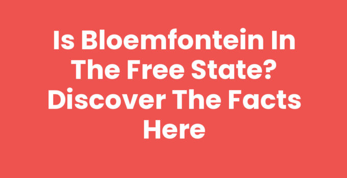 Is Bloemfontein in the Free State? The City of Roses.