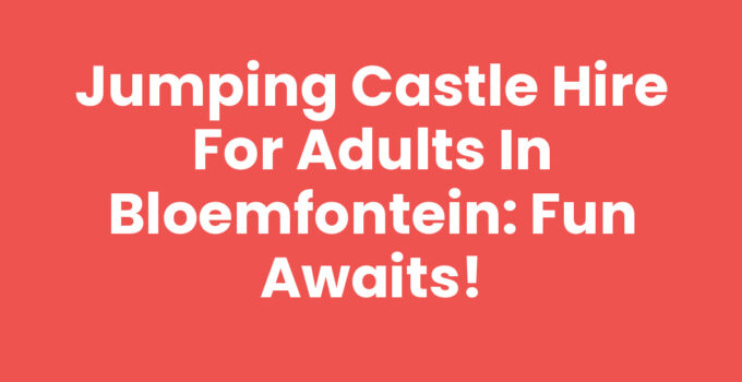 Jumping castle hire for adults in Bloemfontein, providing fun at events.