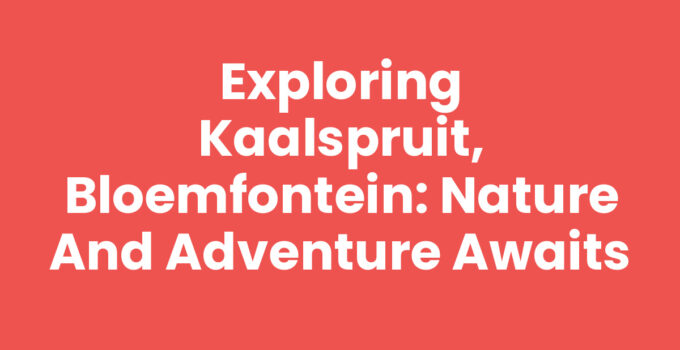 Scenic view of Kaalspruit, Bloemfontein with lush greenery and serene waters