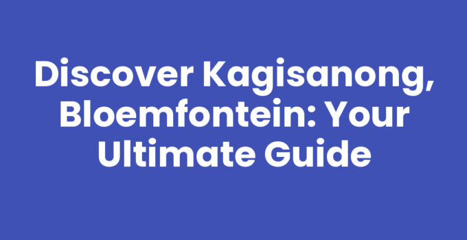 A scenic view of Kagisanong, Bloemfontein showing community life.