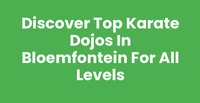 Karate dojos in Bloemfontein training session with students practicing techniques