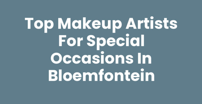 Makeup artists for special occasions in Bloemfontein applying makeup to a client.