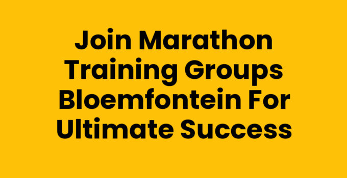 Marathon training groups Bloemfontein running together outdoors