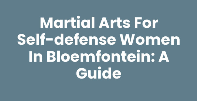 Martial arts for self-defense women in Bloemfontein training session
