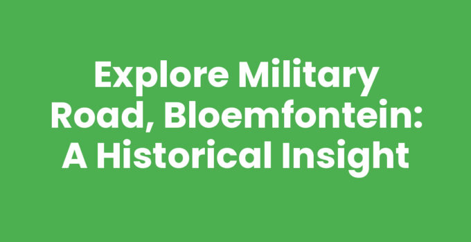 Historical view of Military Road, Bloemfontein