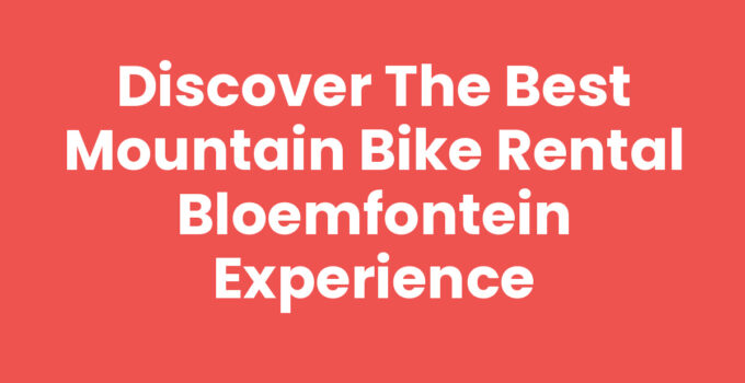Mountain bike rental Bloemfontein with scenic nature background