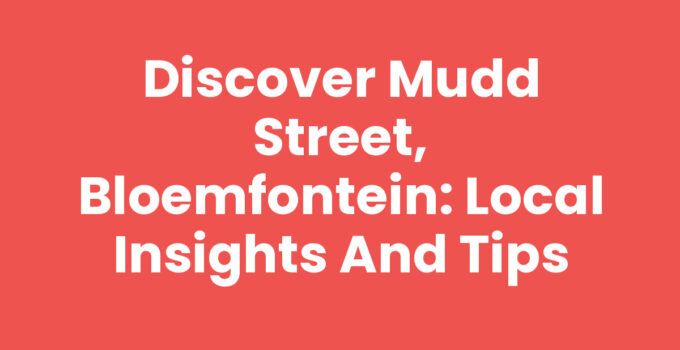 Colorful shops and cafes on Mudd Street, Bloemfontein
