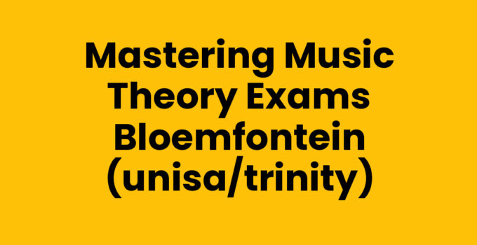 Student preparing for Music Theory Exams Bloemfontein (UNISA/Trinity)