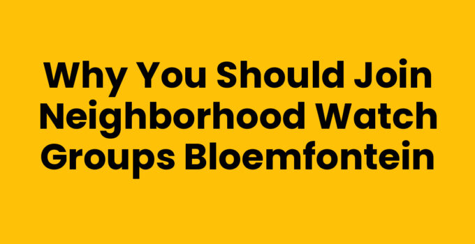 Community members collaborating in Neighborhood Watch Groups Bloemfontein