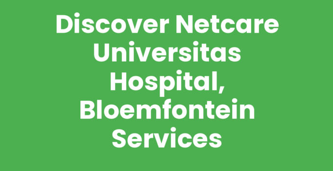 Netcare Universitas Hospital, Bloemfontein exterior view