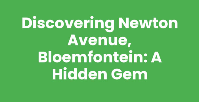 Charming street view of Newton Avenue, Bloemfontein