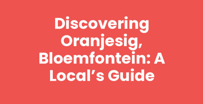 Scenic view of Oranjesig, Bloemfontein showcasing local attractions