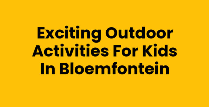 Kids enjoying outdoor activities in Bloemfontein