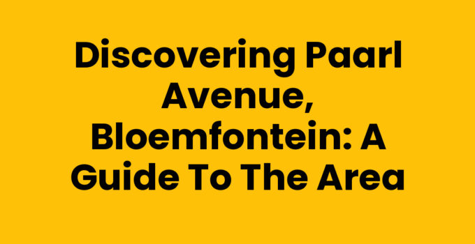 Paarl Avenue, Bloemfontein, showcasing local cafés and shops.