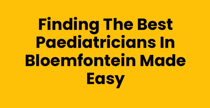 Paediatricians in Bloemfontein consultation with a child