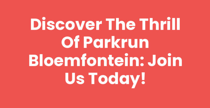 Participants enjoying Parkrun Bloemfontein running event