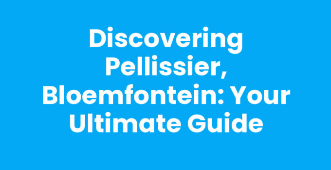 Pellissier, Bloemfontein - A scenic view of the suburb