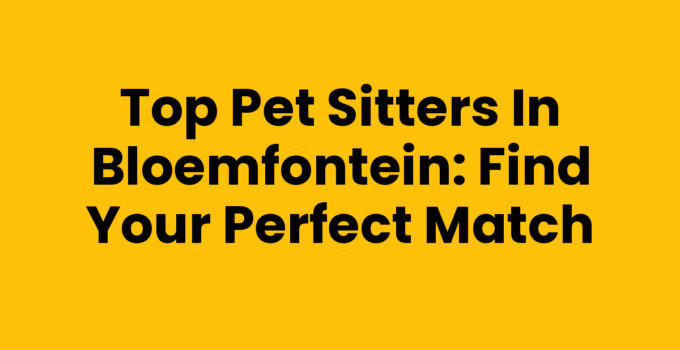 Reliable pet sitters in Bloemfontein caring for a dog and cat.