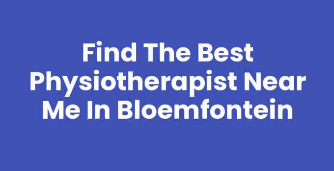 Physiotherapist near me Bloemfontein helping a patient with therapy.