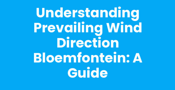 Prevailing Wind Direction Bloemfontein with a clear sky and shrubs