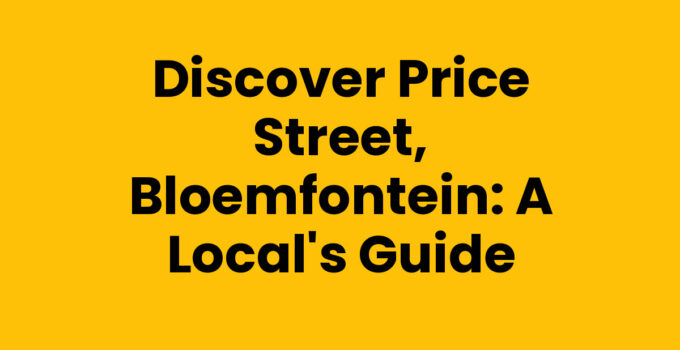 Price Street, Bloemfontein showcasing local shops and vibrant atmosphere