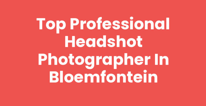 Professional headshot photographer in Bloemfontein capturing a client