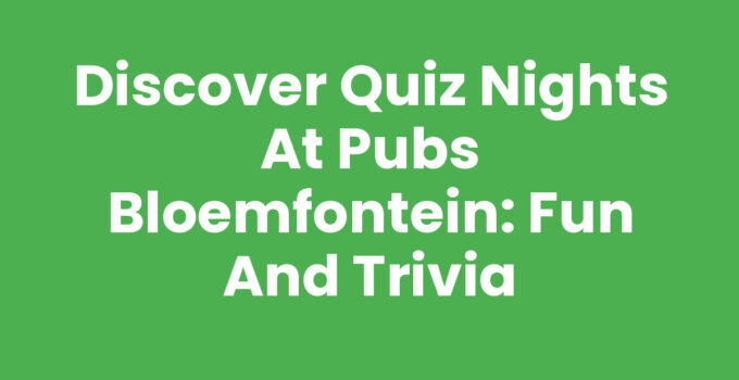 Quiz nights at pubs Bloemfontein with friends solving trivia questions.