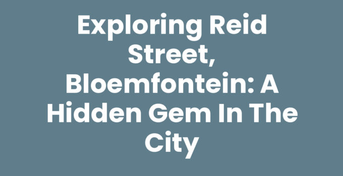 Reid Street, Bloemfontein showcasing local shops and culture