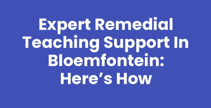 Remedial teaching support Bloemfontein - A teacher helps a student understand their lessons.