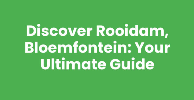 Scenic view of Rooidam, Bloemfontein showcasing nature and recreational activities