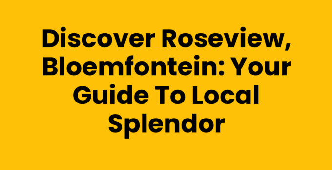 Scenic view of Roseview, Bloemfontein showcasing its natural beauty