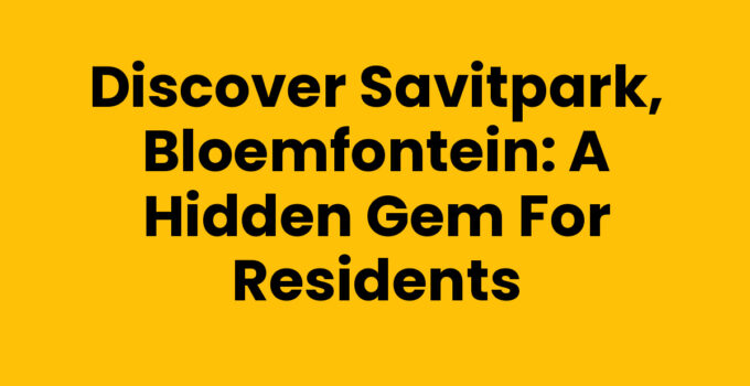 Savitpark, Bloemfontein: A serene neighborhood with parks and homes