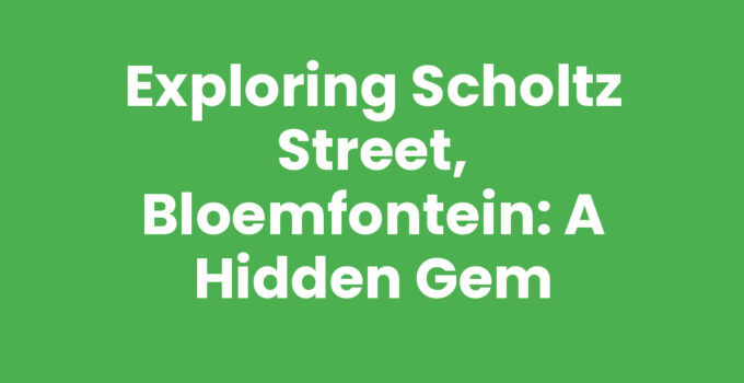 Scholtz Street, Bloemfontein showcasing its vibrant cafes and shops