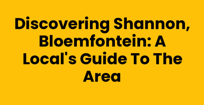A picturesque view of Shannon, Bloemfontein with lush greenery and community areas.