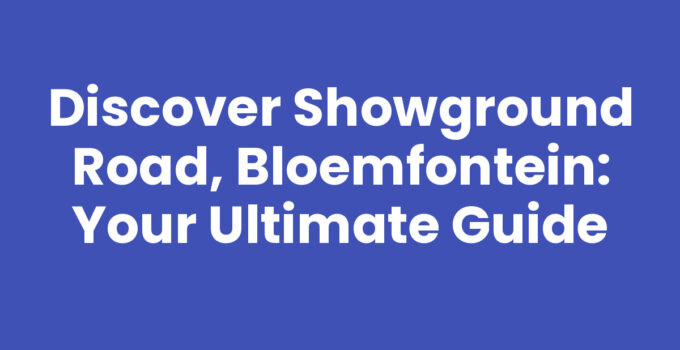Showground Road, Bloemfontein showcasing local shops and cafes