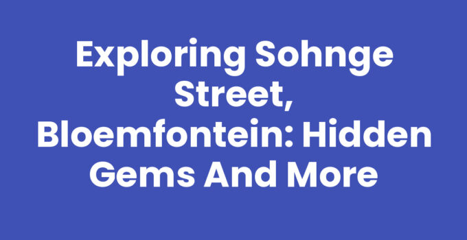 Sohnge Street, Bloemfontein showcasing vibrant art and local shops