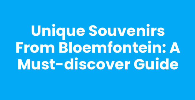 Unique Souvenirs from Bloemfontein including pottery and jewelry