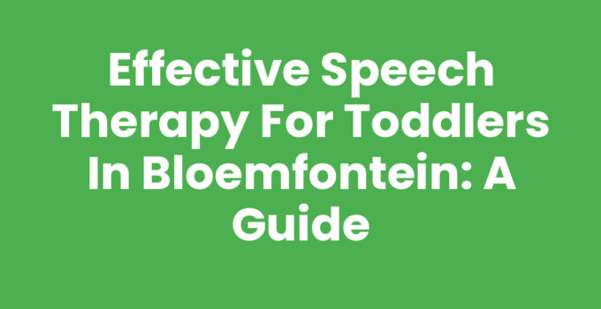 Speech therapy for toddlers Bloemfontein - child with therapist