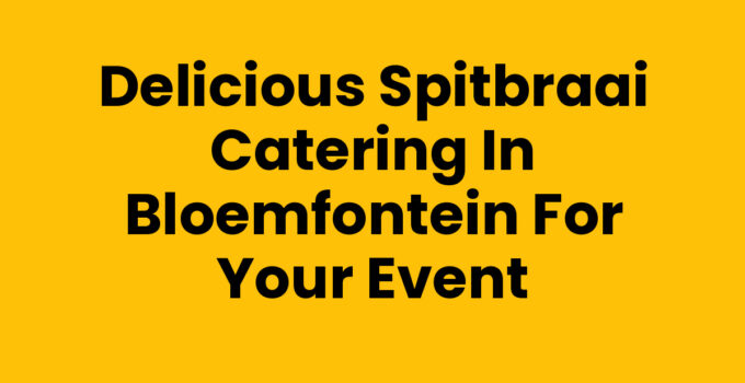 Spitbraai catering Bloemfontein showcasing a delicious outdoor barbecue setup.