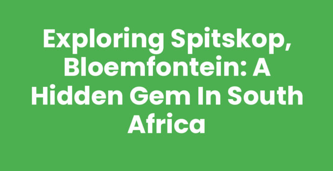 Scenic view of Spitskop, Bloemfontein showcasing local landscape.