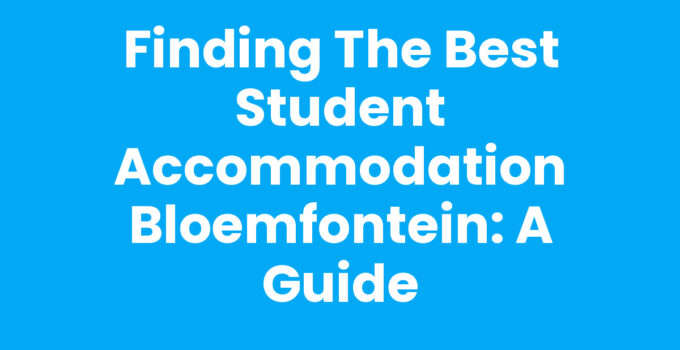 Student accommodation Bloemfontein with modern amenities