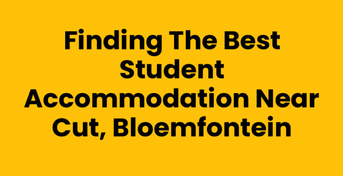 Student accommodation near CUT, Bloemfontein with students studying